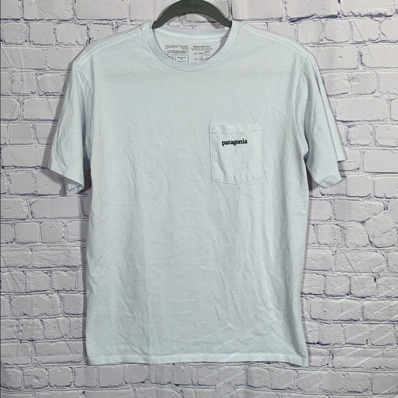Patagonia Other - Patagonia Mens Line Logo Ridge Pocket Responsibill-Tee Blue Size XS Regular Fit